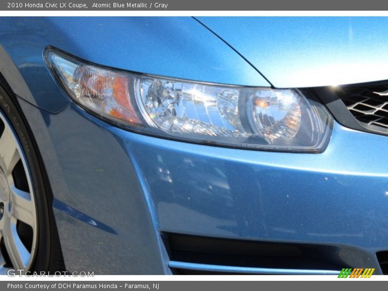 Atomic Blue Metallic / Gray 2010 Honda Civic LX Coupe