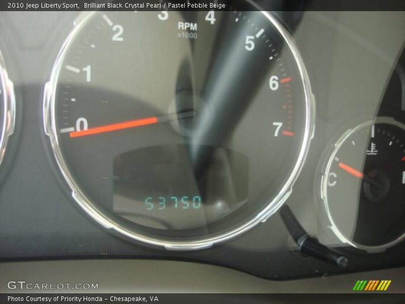 Brilliant Black Crystal Pearl / Pastel Pebble Beige 2010 Jeep Liberty Sport