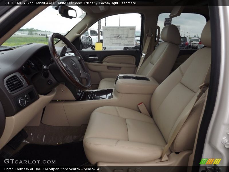 White Diamond Tricoat / Cocoa/Light Cashmere 2013 GMC Yukon Denali AWD