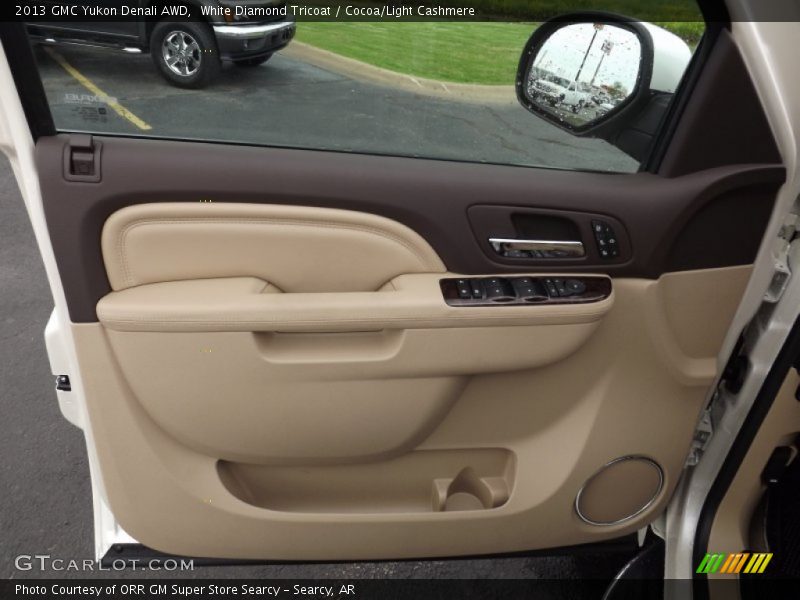 White Diamond Tricoat / Cocoa/Light Cashmere 2013 GMC Yukon Denali AWD