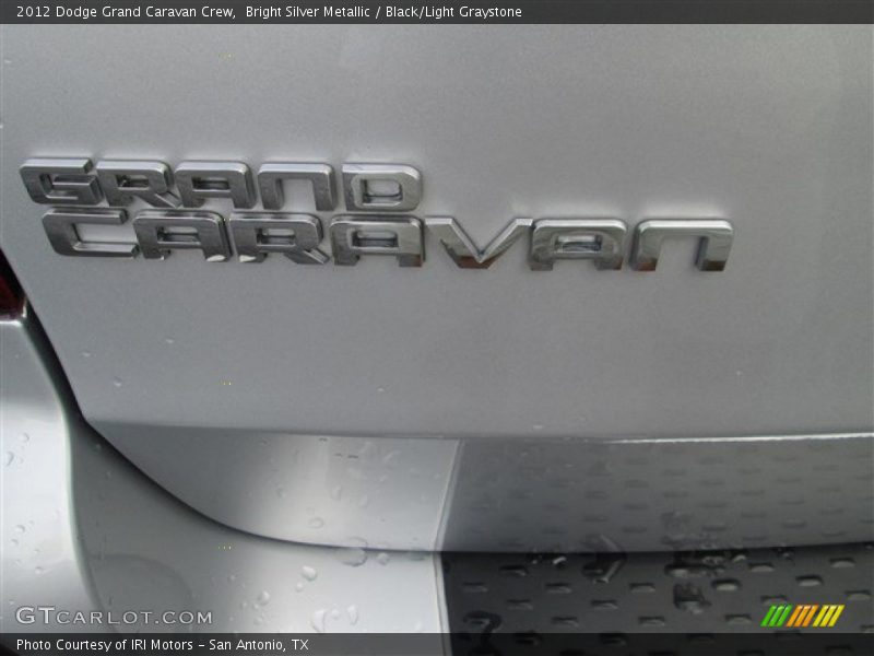 Bright Silver Metallic / Black/Light Graystone 2012 Dodge Grand Caravan Crew