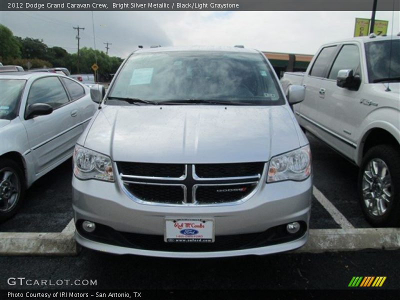 Bright Silver Metallic / Black/Light Graystone 2012 Dodge Grand Caravan Crew