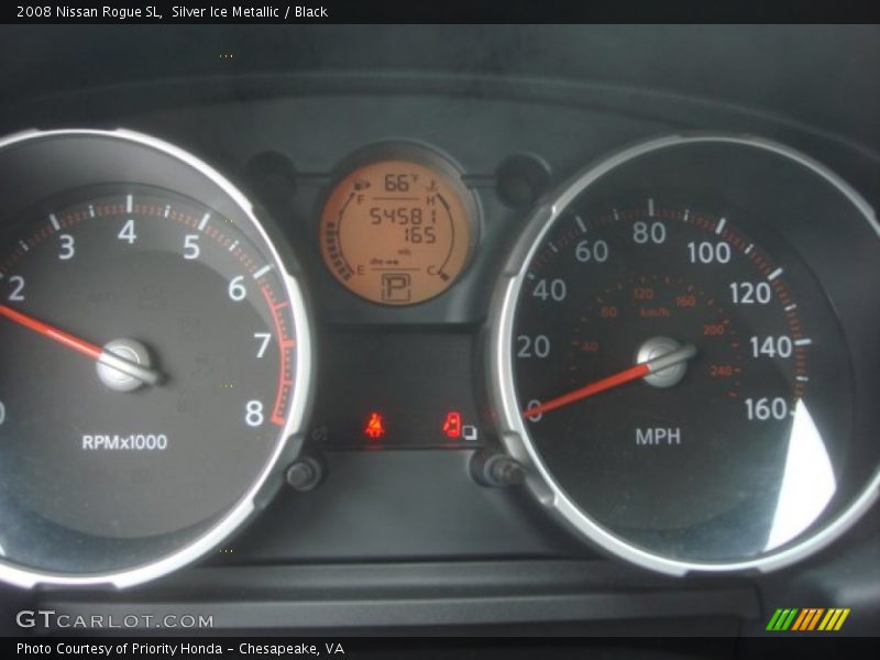 Silver Ice Metallic / Black 2008 Nissan Rogue SL