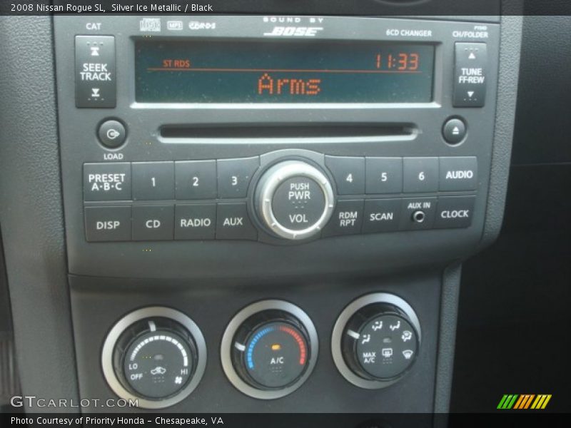 Silver Ice Metallic / Black 2008 Nissan Rogue SL