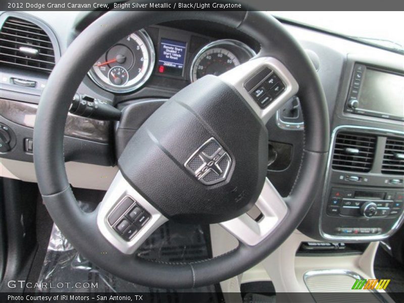 Bright Silver Metallic / Black/Light Graystone 2012 Dodge Grand Caravan Crew