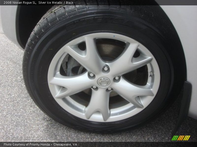 Silver Ice Metallic / Black 2008 Nissan Rogue SL