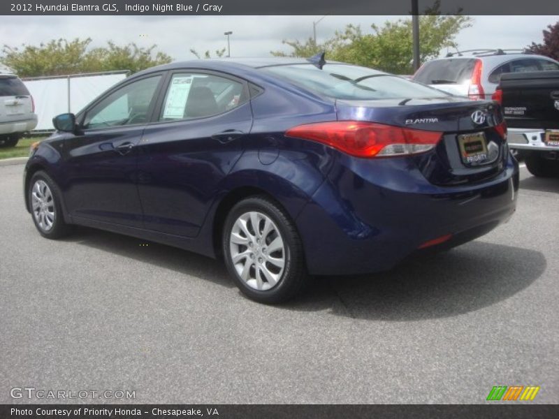 Indigo Night Blue / Gray 2012 Hyundai Elantra GLS