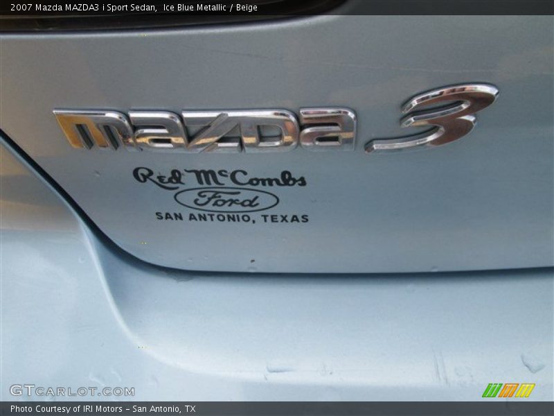 Ice Blue Metallic / Beige 2007 Mazda MAZDA3 i Sport Sedan
