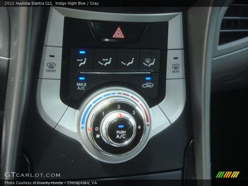 Indigo Night Blue / Gray 2012 Hyundai Elantra GLS