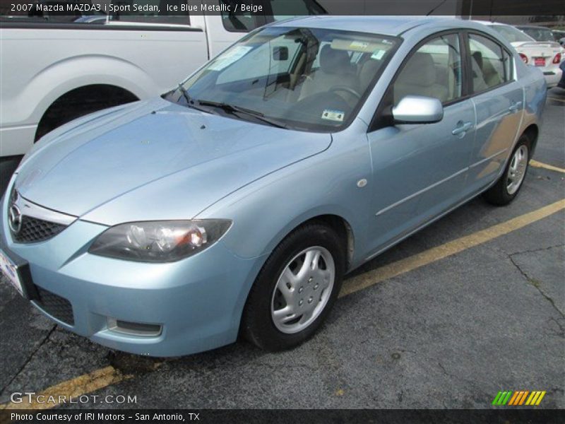 Ice Blue Metallic / Beige 2007 Mazda MAZDA3 i Sport Sedan