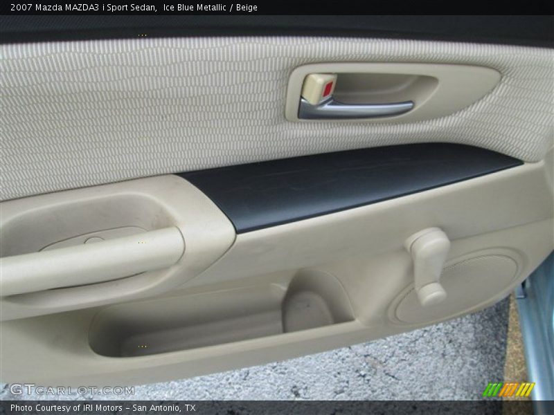 Ice Blue Metallic / Beige 2007 Mazda MAZDA3 i Sport Sedan