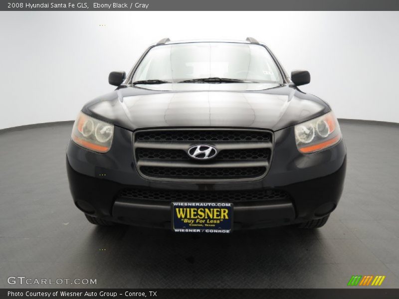 Ebony Black / Gray 2008 Hyundai Santa Fe GLS