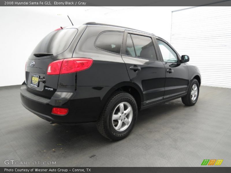 Ebony Black / Gray 2008 Hyundai Santa Fe GLS