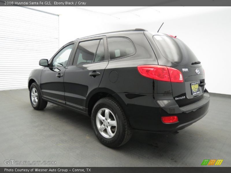 Ebony Black / Gray 2008 Hyundai Santa Fe GLS