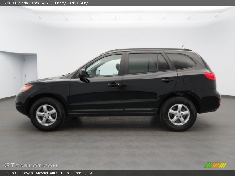 Ebony Black / Gray 2008 Hyundai Santa Fe GLS