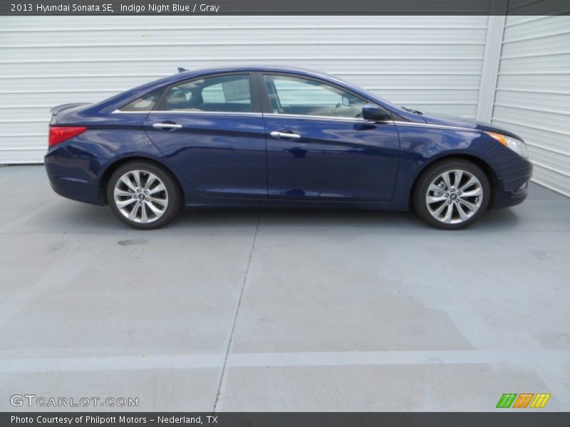 Indigo Night Blue / Gray 2013 Hyundai Sonata SE