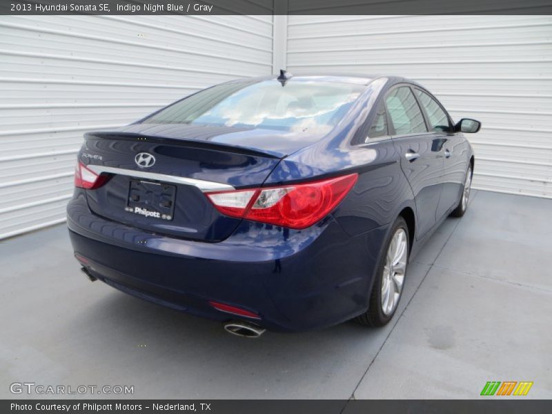 Indigo Night Blue / Gray 2013 Hyundai Sonata SE