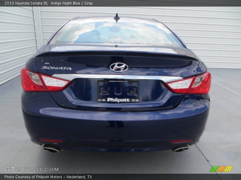Indigo Night Blue / Gray 2013 Hyundai Sonata SE
