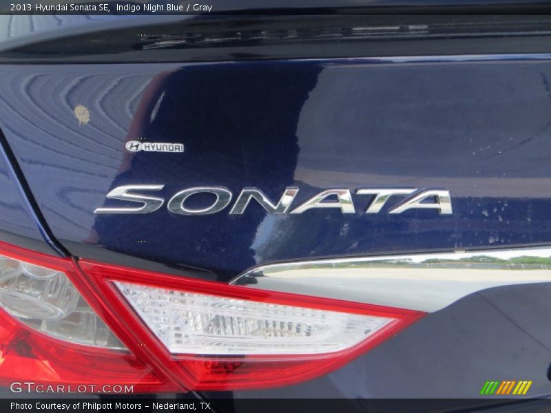 Indigo Night Blue / Gray 2013 Hyundai Sonata SE