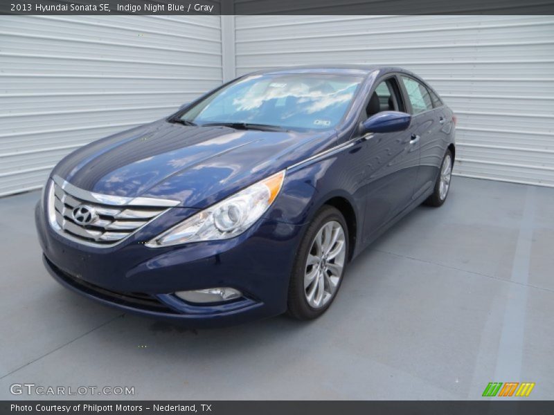Indigo Night Blue / Gray 2013 Hyundai Sonata SE