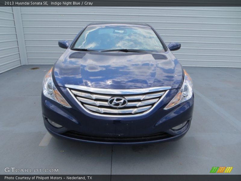 Indigo Night Blue / Gray 2013 Hyundai Sonata SE