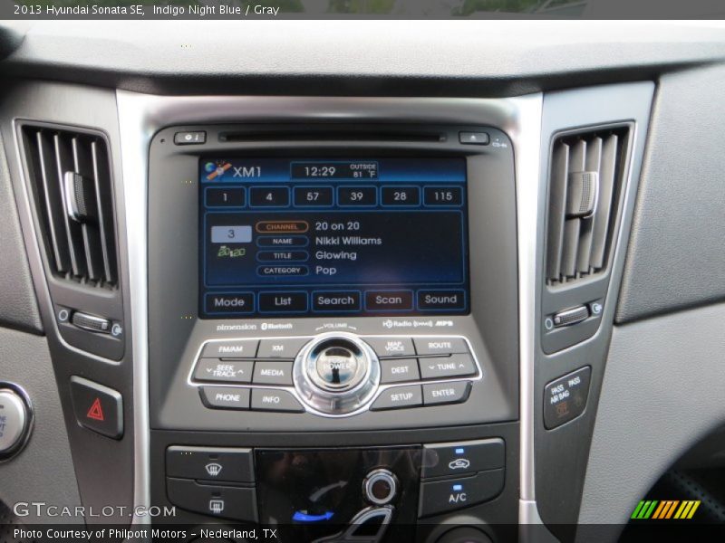 Controls of 2013 Sonata SE