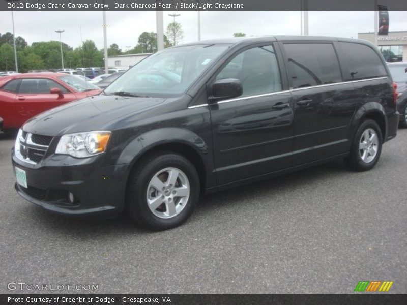 Dark Charcoal Pearl / Black/Light Graystone 2012 Dodge Grand Caravan Crew