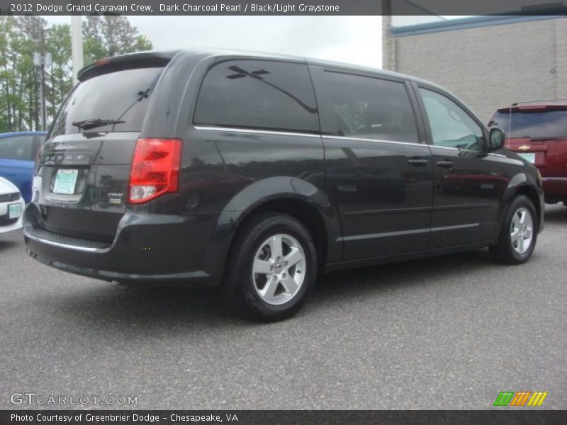 Dark Charcoal Pearl / Black/Light Graystone 2012 Dodge Grand Caravan Crew