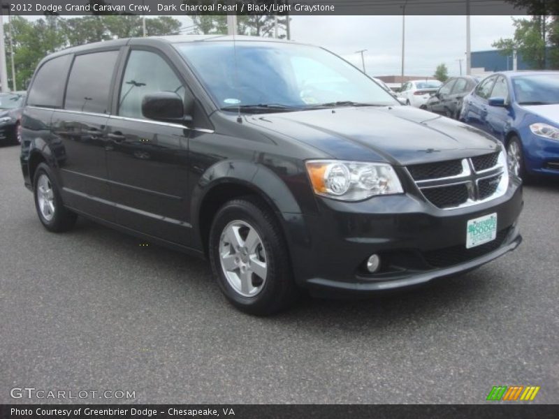 Dark Charcoal Pearl / Black/Light Graystone 2012 Dodge Grand Caravan Crew
