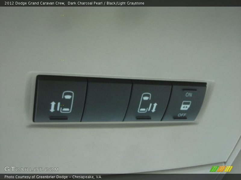 Dark Charcoal Pearl / Black/Light Graystone 2012 Dodge Grand Caravan Crew