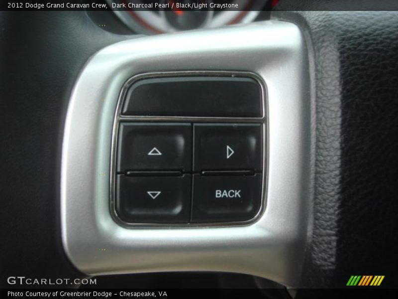 Dark Charcoal Pearl / Black/Light Graystone 2012 Dodge Grand Caravan Crew