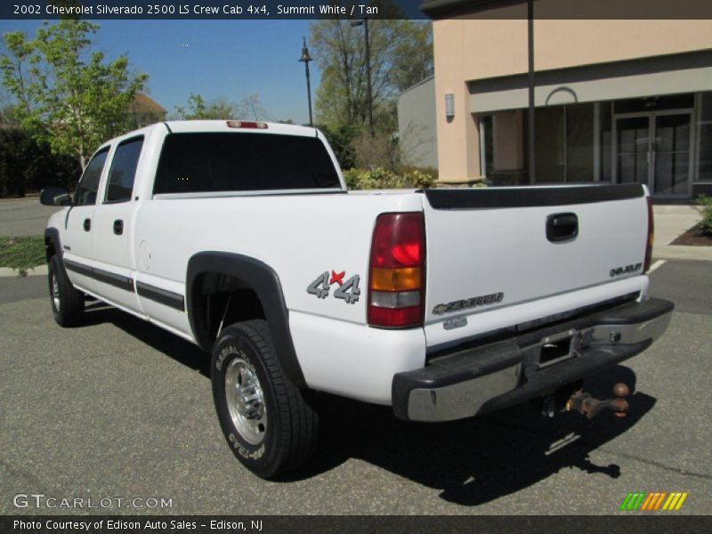 Summit White / Tan 2002 Chevrolet Silverado 2500 LS Crew Cab 4x4