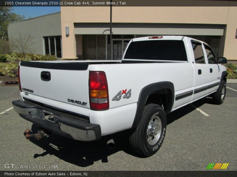 Summit White / Tan 2002 Chevrolet Silverado 2500 LS Crew Cab 4x4