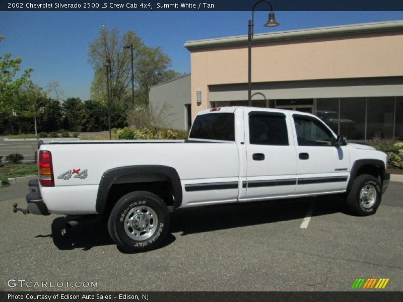 Summit White / Tan 2002 Chevrolet Silverado 2500 LS Crew Cab 4x4