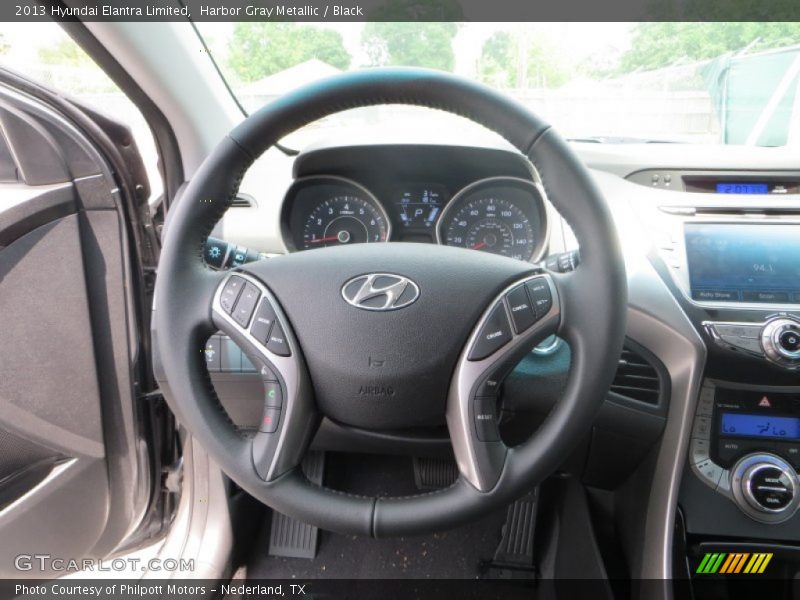 Harbor Gray Metallic / Black 2013 Hyundai Elantra Limited