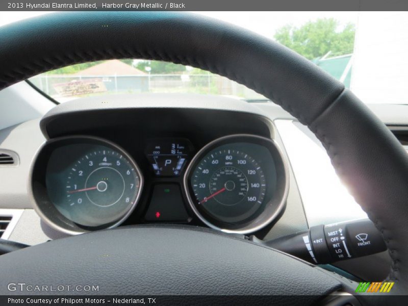 Harbor Gray Metallic / Black 2013 Hyundai Elantra Limited