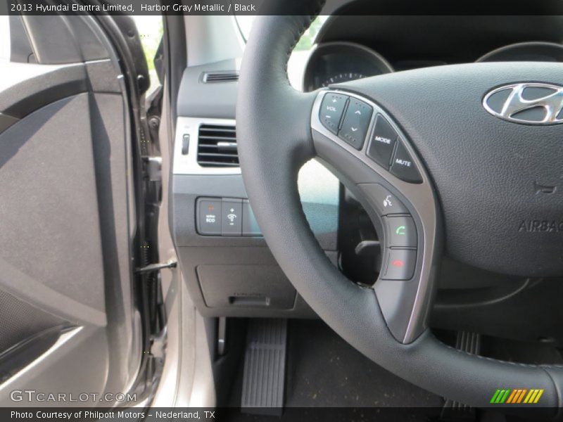 Harbor Gray Metallic / Black 2013 Hyundai Elantra Limited