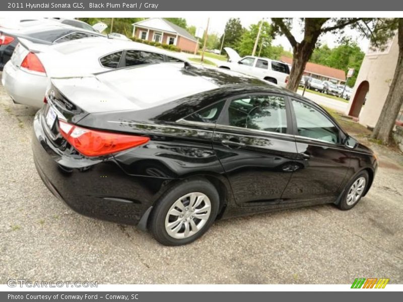 Black Plum Pearl / Gray 2011 Hyundai Sonata GLS
