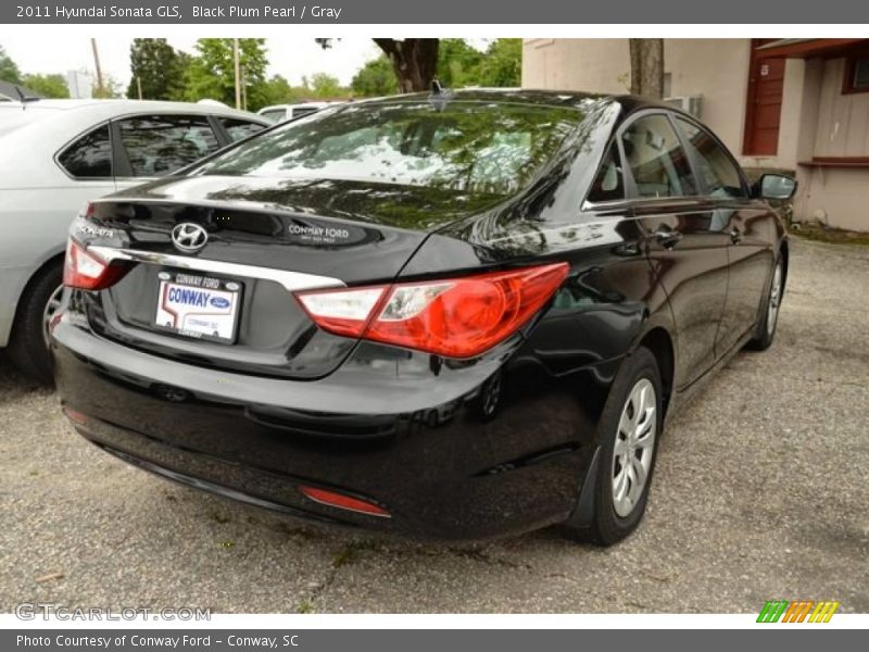 Black Plum Pearl / Gray 2011 Hyundai Sonata GLS