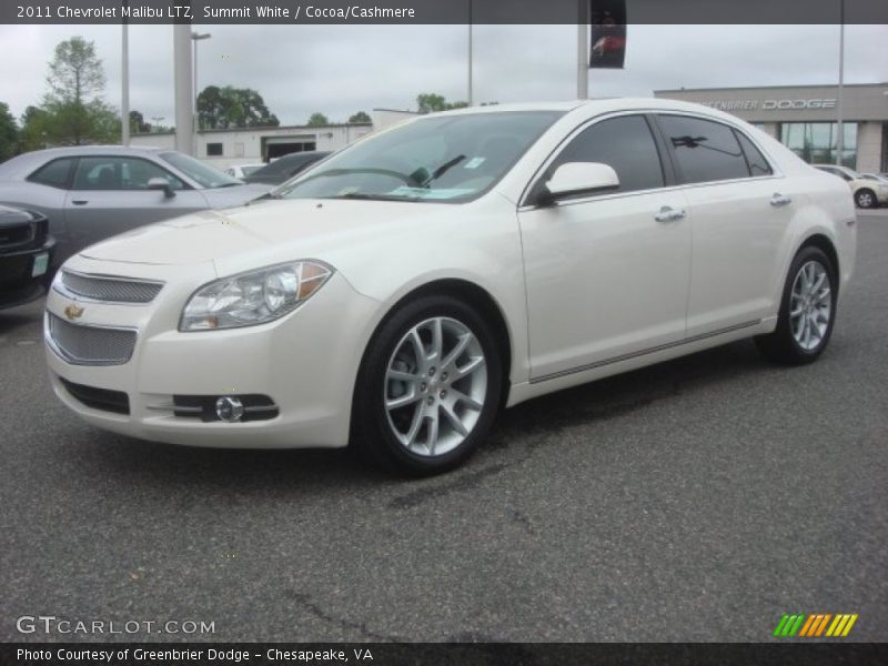 Summit White / Cocoa/Cashmere 2011 Chevrolet Malibu LTZ