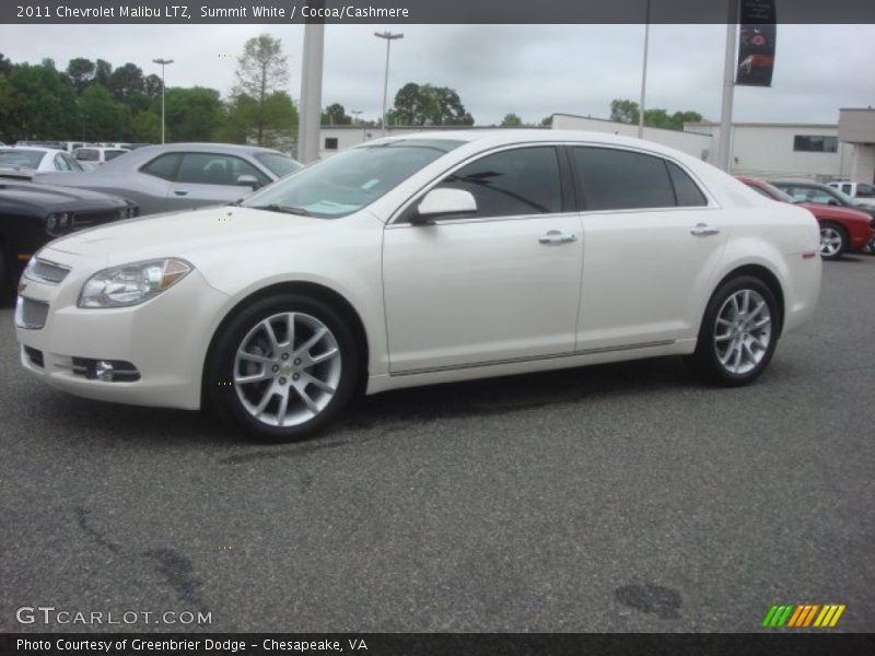 Summit White / Cocoa/Cashmere 2011 Chevrolet Malibu LTZ