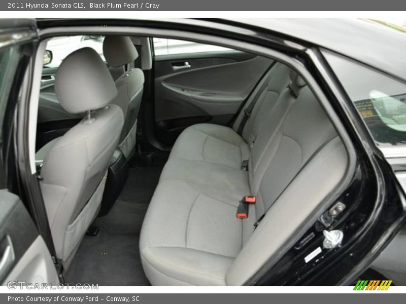 Black Plum Pearl / Gray 2011 Hyundai Sonata GLS
