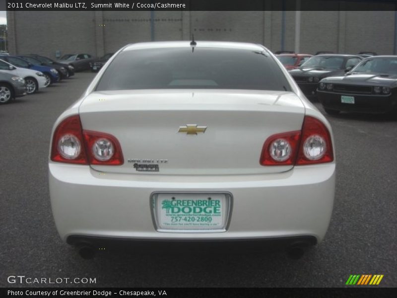 Summit White / Cocoa/Cashmere 2011 Chevrolet Malibu LTZ