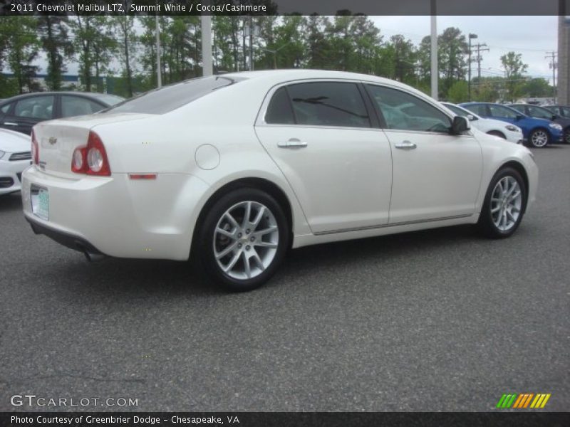 Summit White / Cocoa/Cashmere 2011 Chevrolet Malibu LTZ