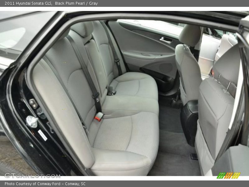 Black Plum Pearl / Gray 2011 Hyundai Sonata GLS