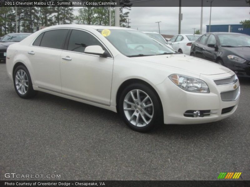 Summit White / Cocoa/Cashmere 2011 Chevrolet Malibu LTZ