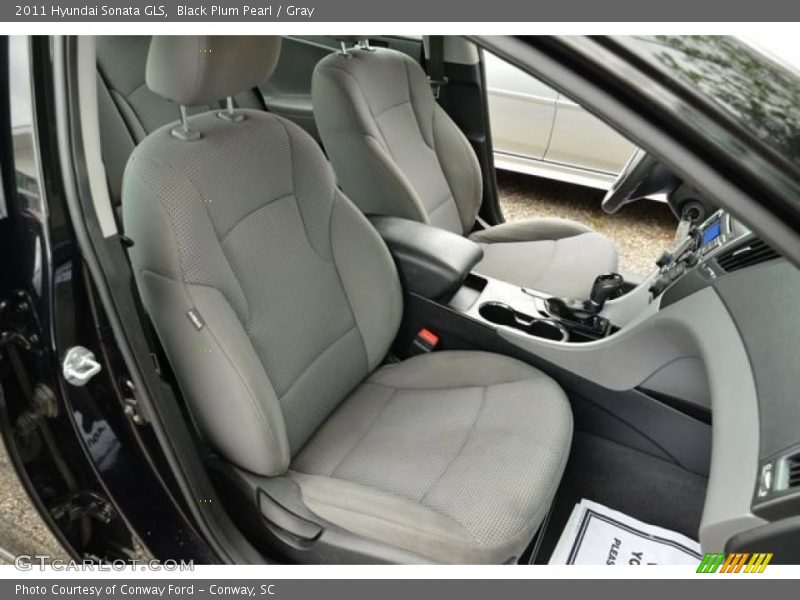 Black Plum Pearl / Gray 2011 Hyundai Sonata GLS