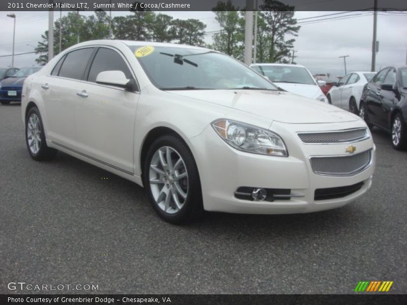 Summit White / Cocoa/Cashmere 2011 Chevrolet Malibu LTZ