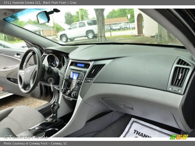 Black Plum Pearl / Gray 2011 Hyundai Sonata GLS