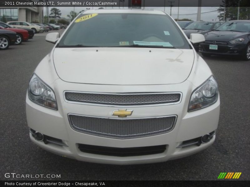 Summit White / Cocoa/Cashmere 2011 Chevrolet Malibu LTZ